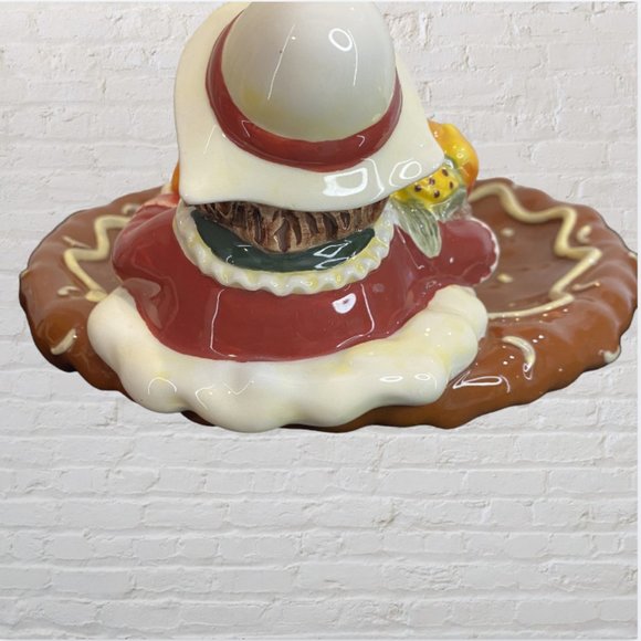 VINTAGE CANDY DISH -- Apple Pie Themed, Autumn, Treats, Candle Holder, Decor - Picture 5 of 7